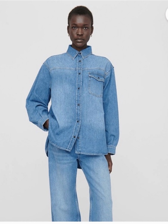 Anine Bing Tops - Anine Bing Sloan Denim Shirt